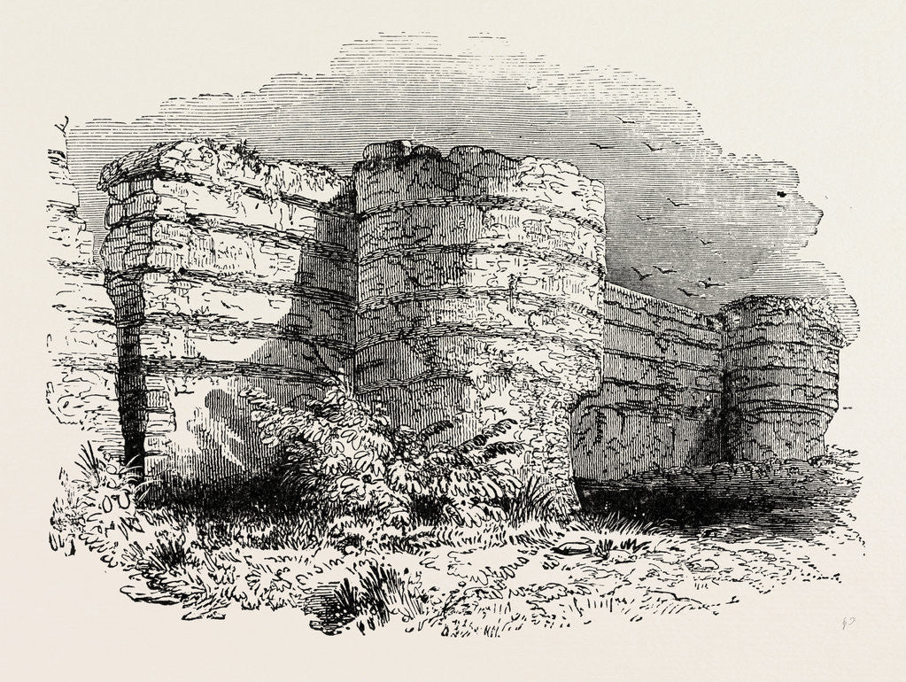 Detail of Roman Masonry Remains of Fortress Walls in Britain. by Anonymous