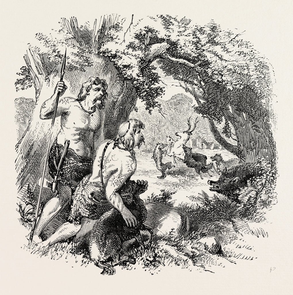 Detail of Aboriginal Inhabitants of Britain by Anonymous