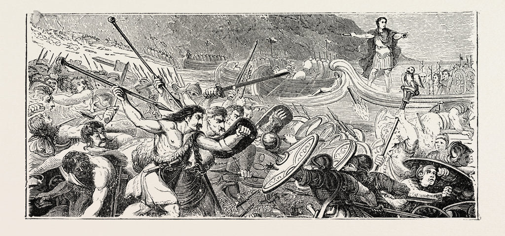 Detail of The Invasion of Britain by Julius Caesar by Anonymous