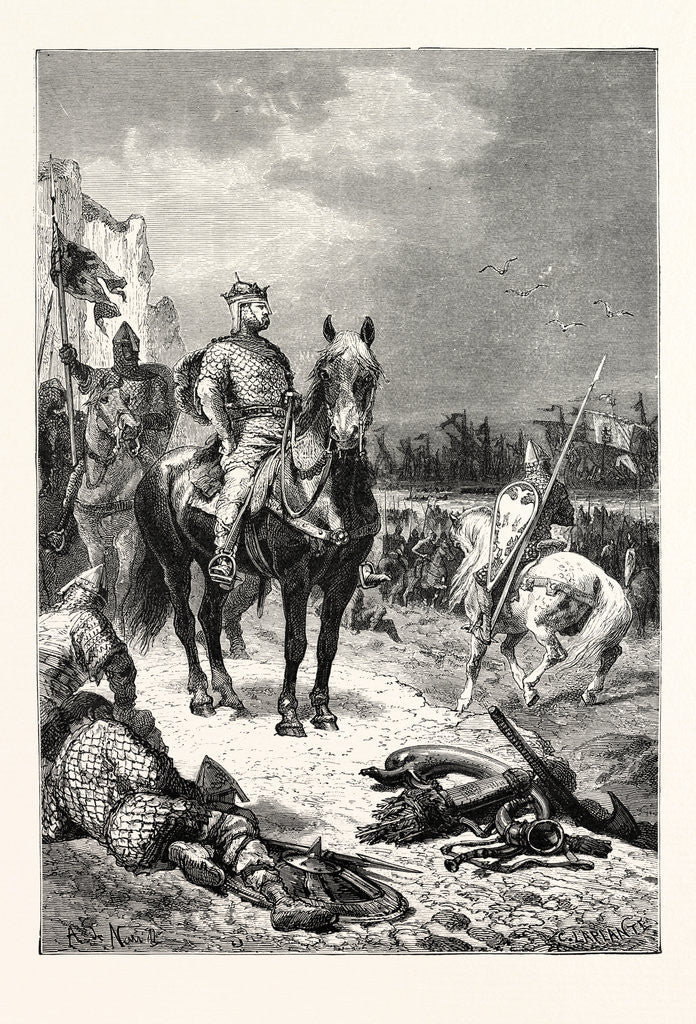 Detail of William of Normandy and His Followers Land in England by Anonymous