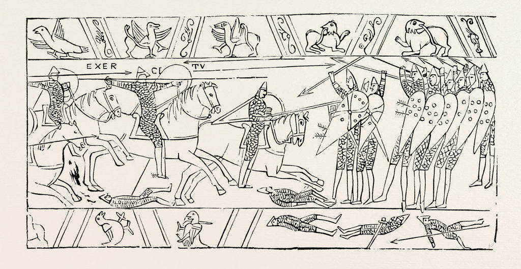 Detail of The Warriors of Hastings from the Bayeux Tapestry by Anonymous