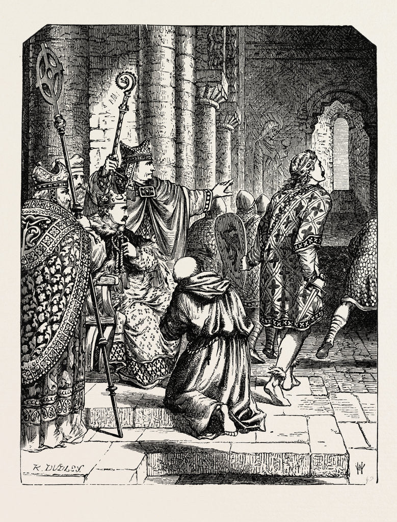 Detail of The Alarm at William's Coronation by Anonymous