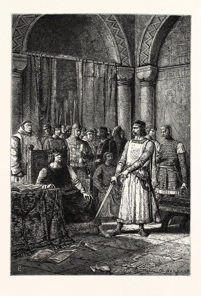 Detail of The Warrior's Tenure Holding the Fief of the King by the Sword by Anonymous