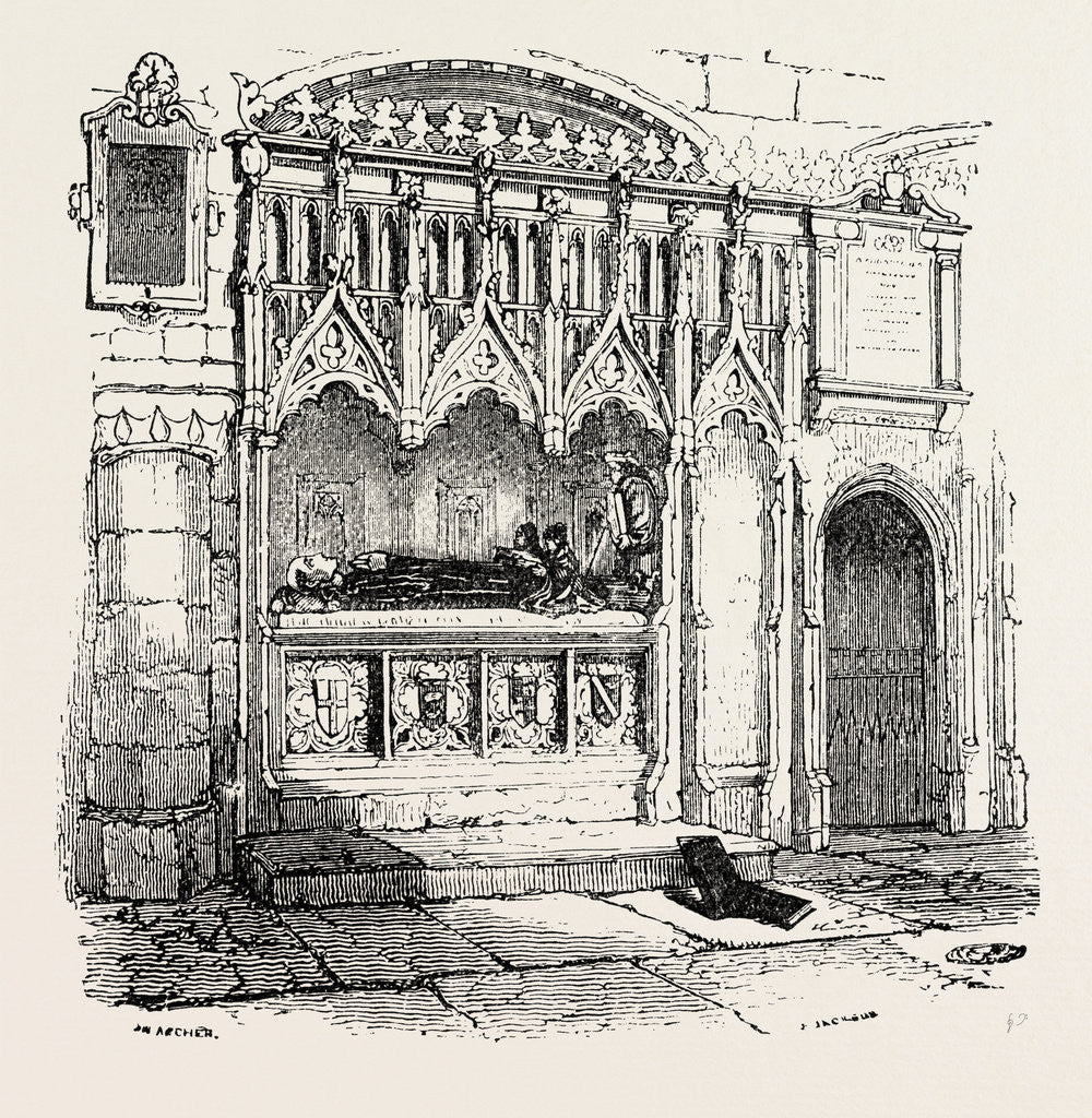 Detail of Rahere's Tomb St. Bartholomew's Smithfield by Anonymous