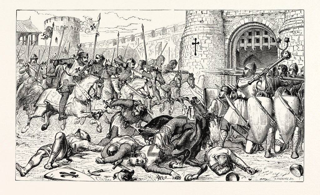 Detail of Attack and Defence of a Castle 12th Century by Anonymous