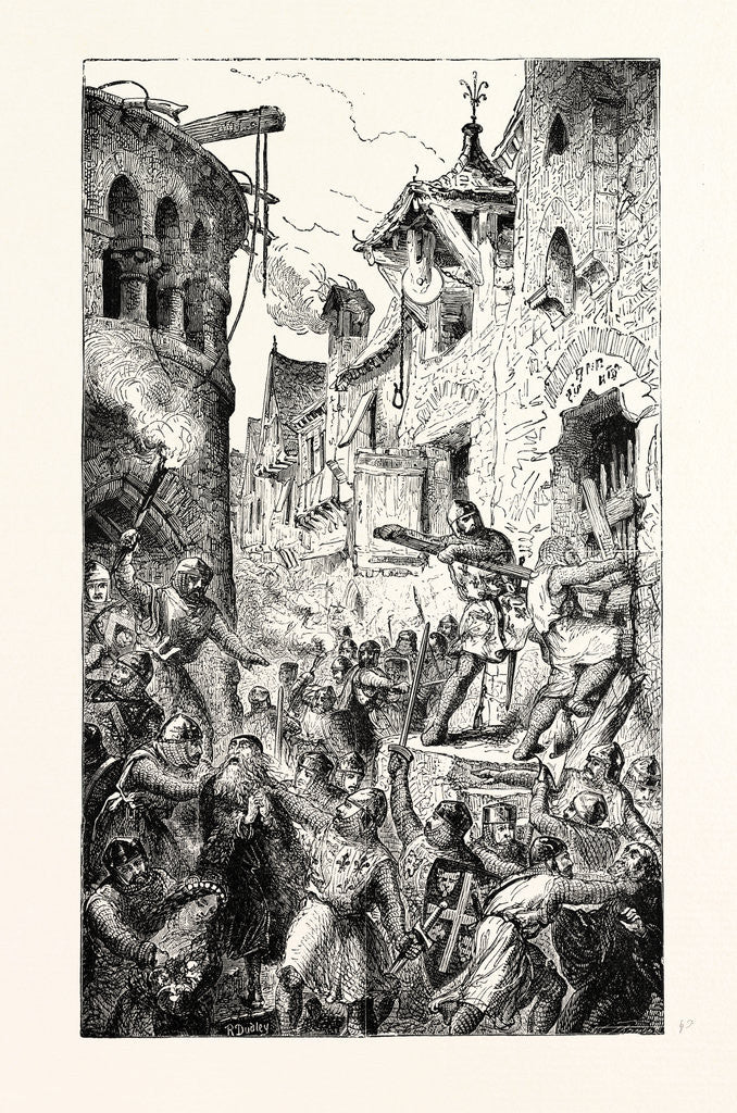 Detail of The Attack on the Jews in London. by Anonymous