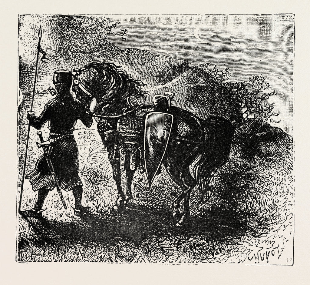 Detail of Knight and Horse by Anonymous