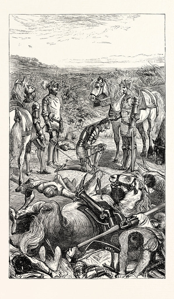 Detail of Chivalric Customs. Knighting on the Battlefield. by Anonymous