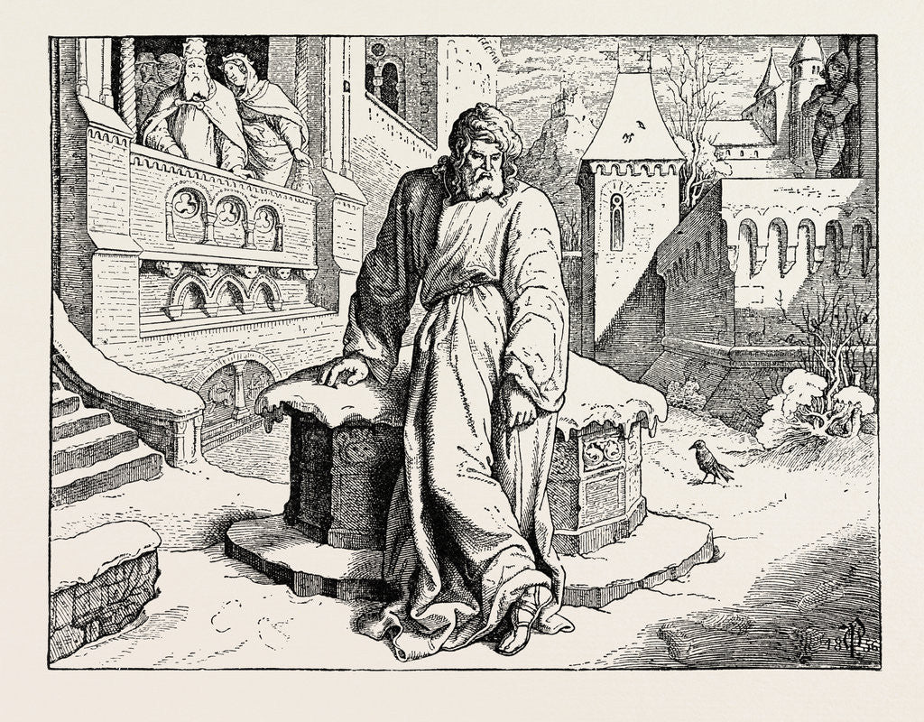 Detail of Henry IV. In the Courtyard of the Pope at Canossa. by Anonymous