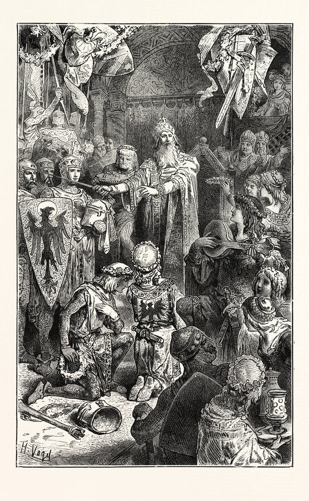 Detail of The Great Emperor Frederick Barbarossa Holds His Court at Mayence. by Anonymous