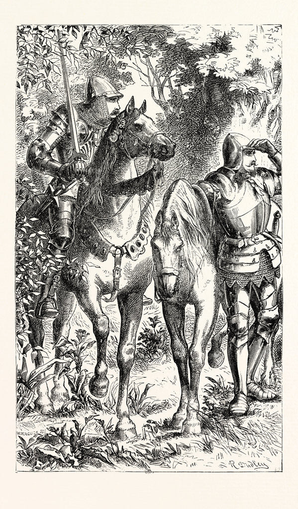 Detail of Armed Warriors of the Fourteenth Century. by Anonymous