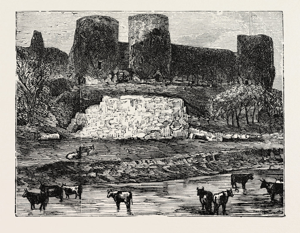Detail of Rhuddlan Castle. by Anonymous