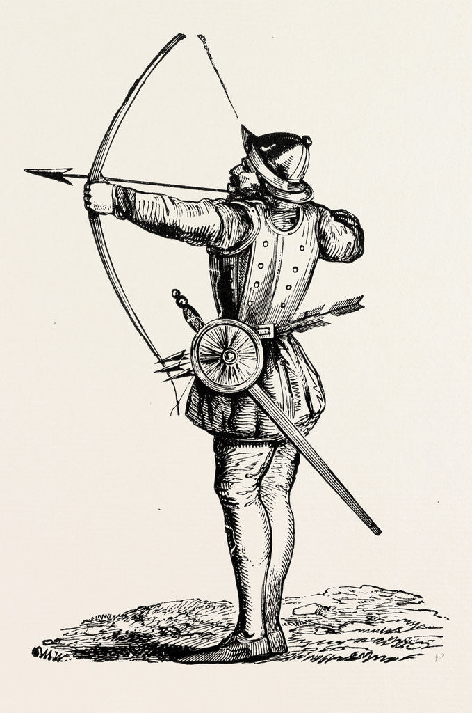 Detail of English Archer with Long-Bow. by Anonymous