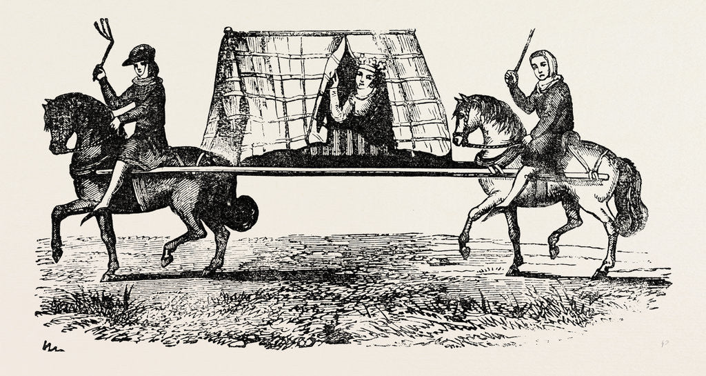 Detail of Queen Isabella Travelling in a Litter. From an Old Ms. by Anonymous