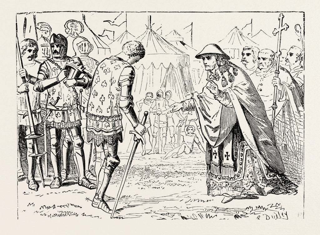 Detail of The Cardinal Talleyrand Intercedes with the Black Prince. by Anonymous