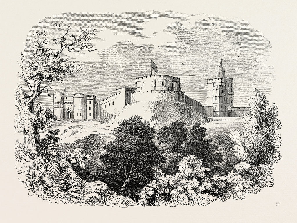 Detail of Windsor Castle in the Time of Edward III. by Anonymous