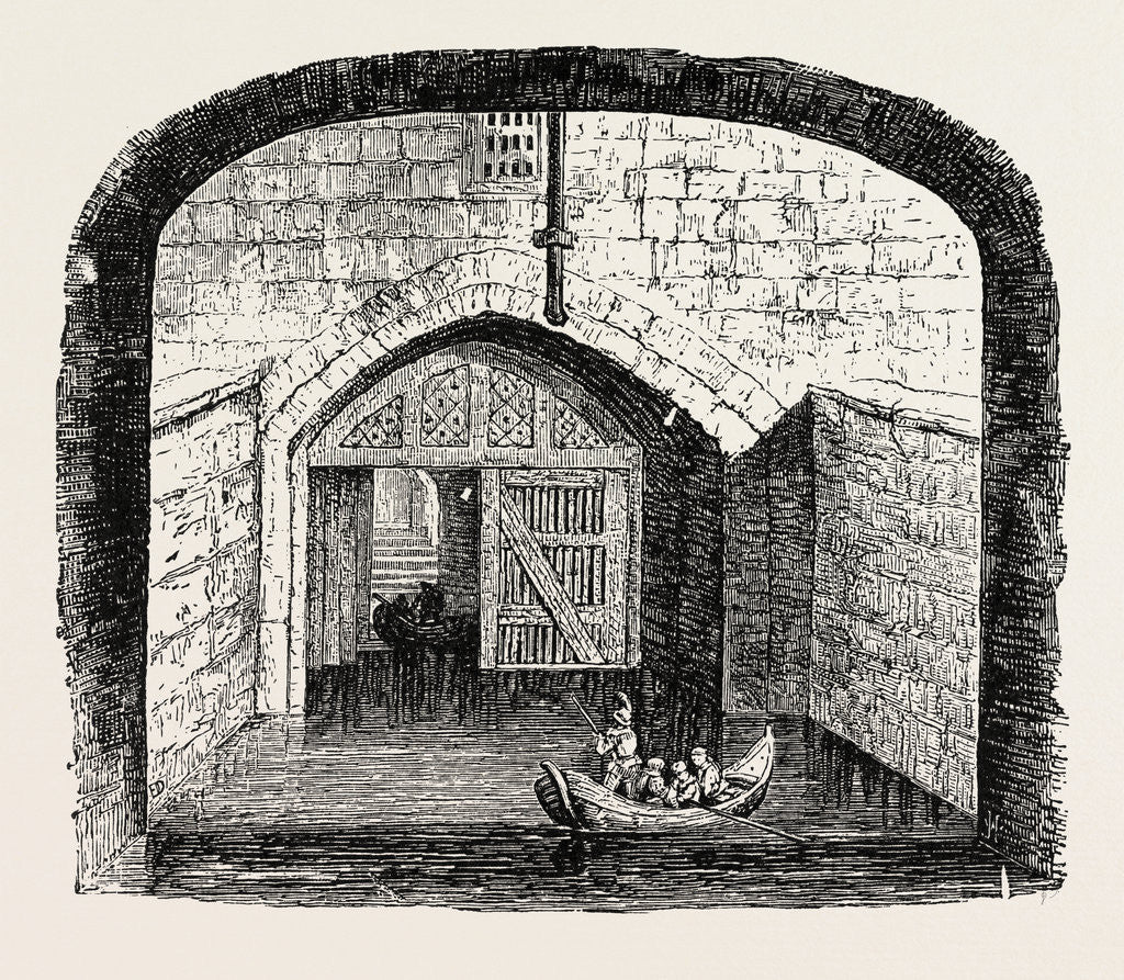 Detail of Traitor's Gate Tower of London. by Anonymous