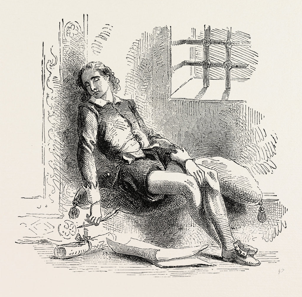 Detail of The Royal Poet in His Prison. by Anonymous