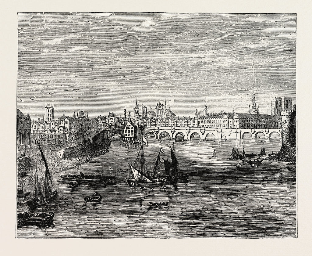 Detail of Old Paris from the Seine by Anonymous