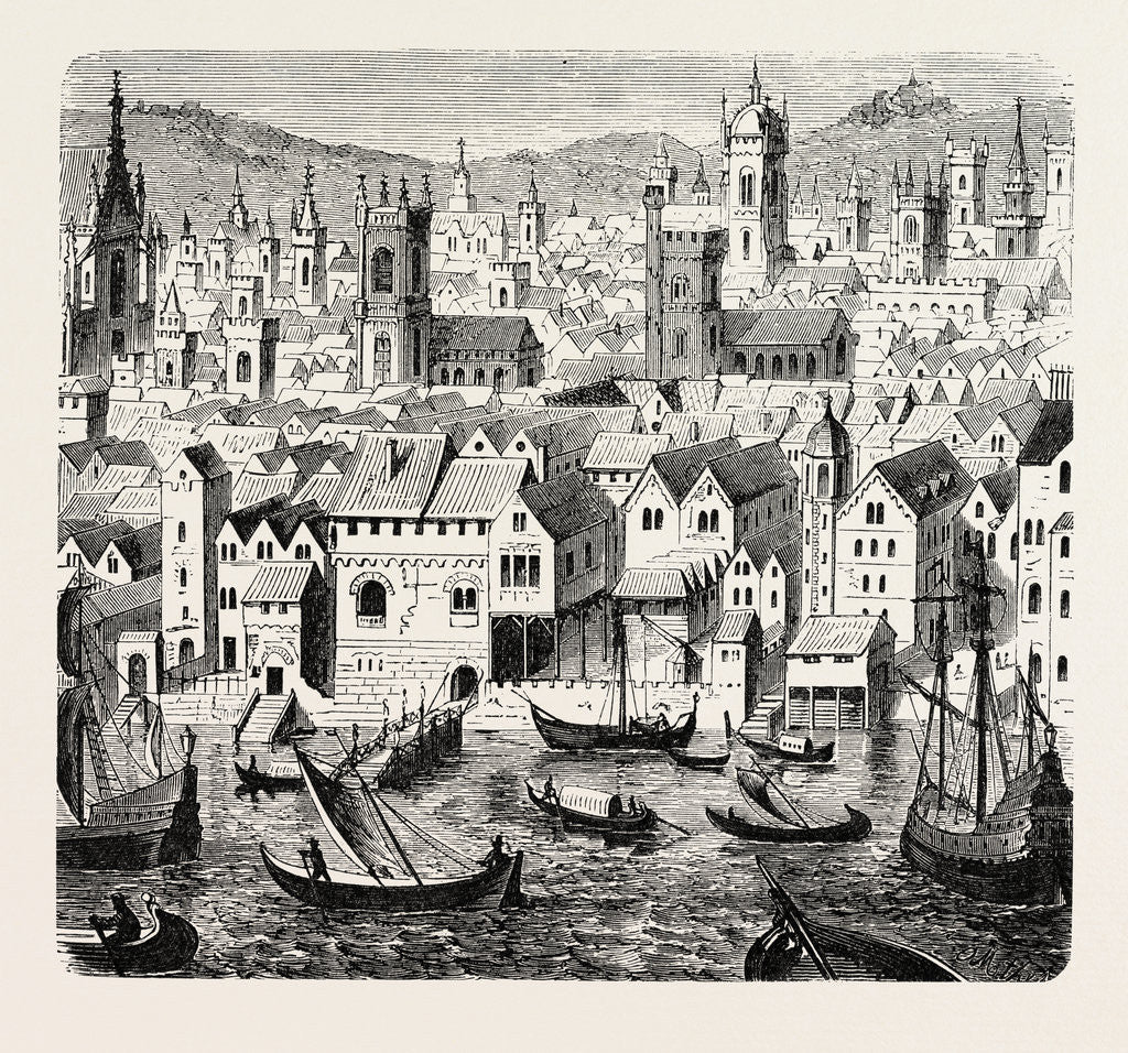 Detail of The Steelyard Depot of the Hanseatic Merchants in London by Anonymous