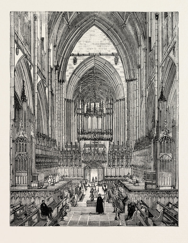 Detail of York Cathedral: The Choir by Anonymous