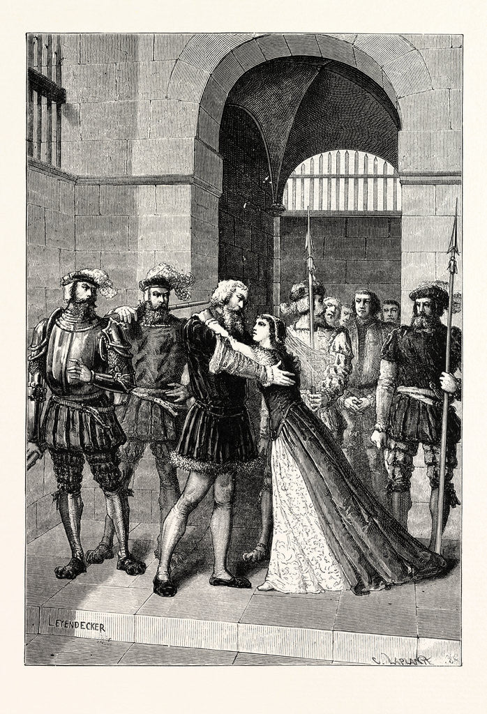 Detail of Margaret Roper Meets Her Father after His Condemnation. by Anonymous