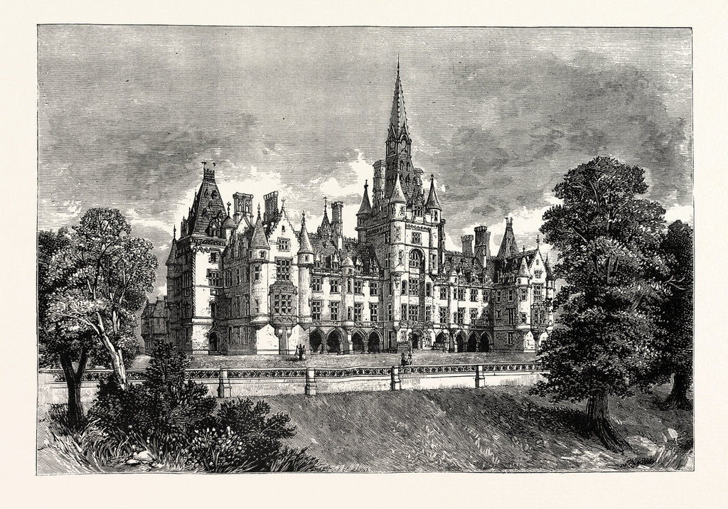 Detail of Edinburgh: Fettes College from the South-West by Anonymous