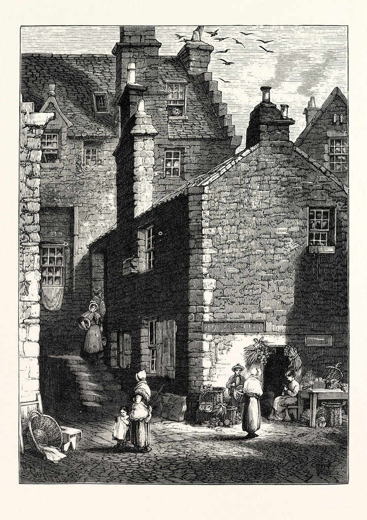 Detail of Edinburgh: Grant's Square 1851 Leith the Square in which Existed the Old Parliament Once Occupied in Mary's Time by Anonymous
