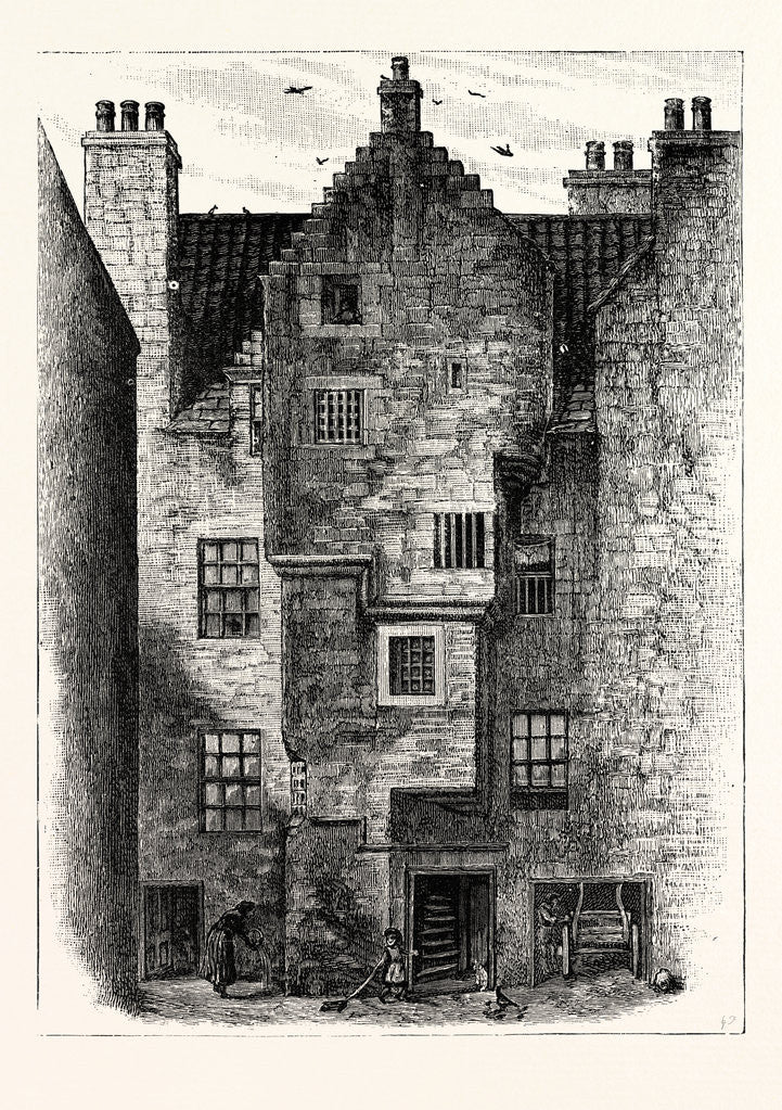 Detail of Edinburgh: Old House in Water's Close 1879 Leith by Anonymous