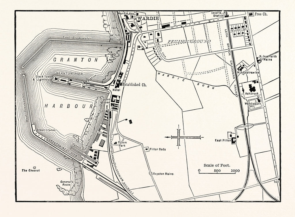 Detail of Edinburgh: Map of Granton and Neighbourhood by Anonymous