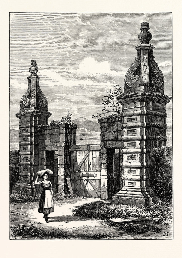 Detail of Edinburgh: Old Entrance to Royston (Now Caroline Park) 1851 by Anonymous