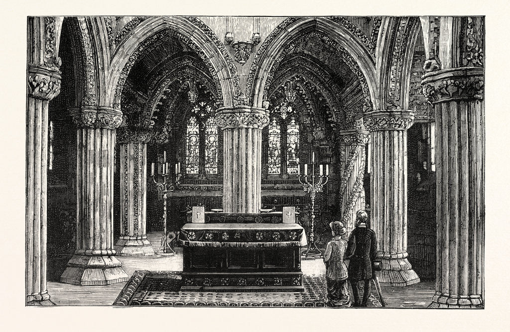 Detail of Edinburgh: Roslin Chapel: The Chancel by Anonymous