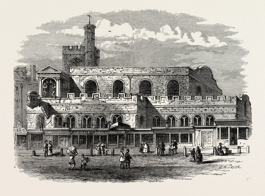 Detail of Old St. Dunstan's Church 1814 London by Anonymous