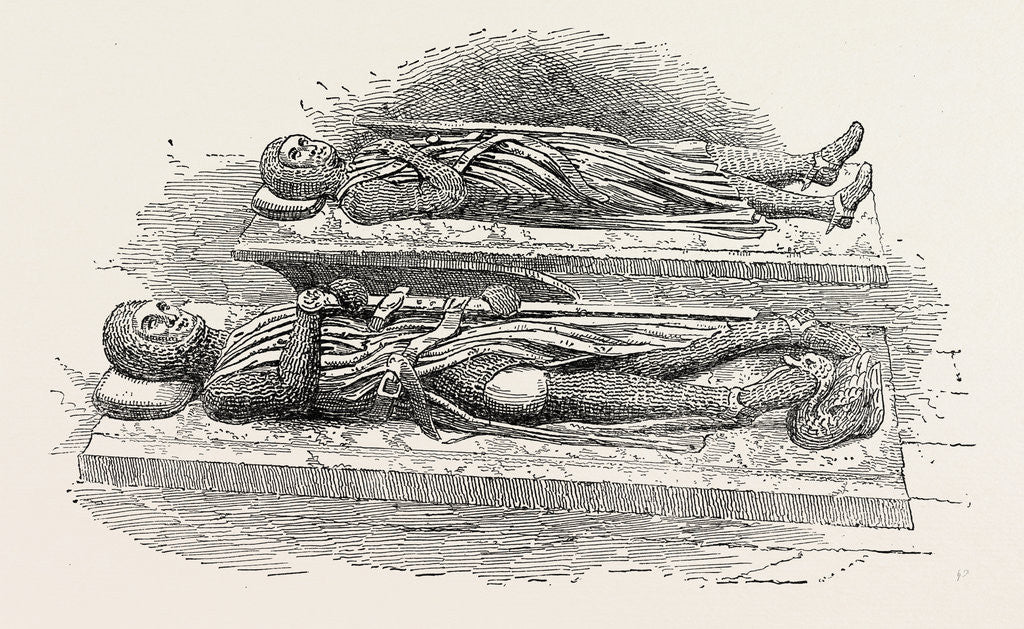 Detail of Tombs of Knights Templars London by Anonymous