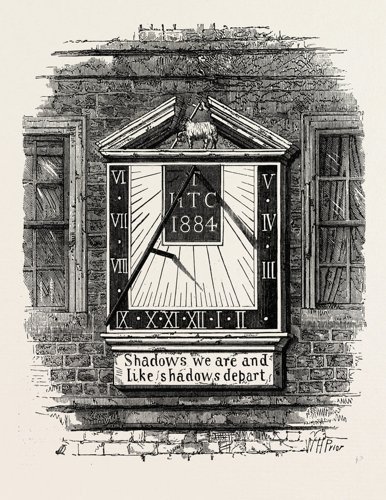 Detail of Sun-Dial in the Temple 1885 London by Anonymous