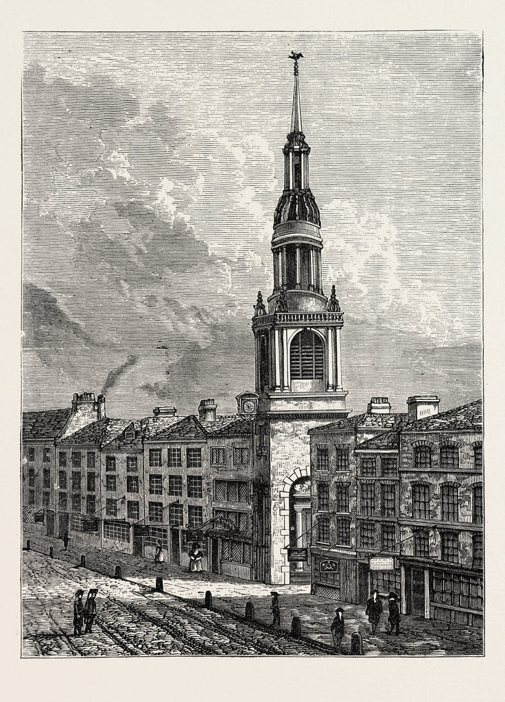 Detail of Bow Church Cheapside. From a View Taken About 1750 London by Anonymous