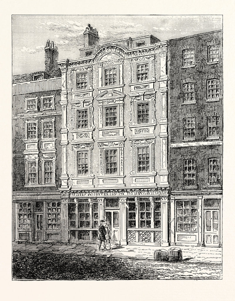 Detail of No. 73 Cheapside. From an Old View Taken About 1760 London by Anonymous