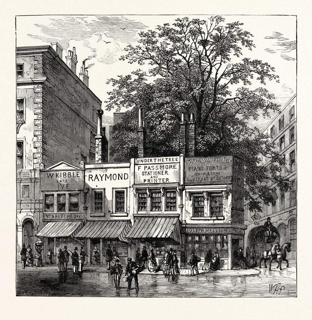 Detail of The Tree at the Corner of Wood Street 1870 London by Anonymous