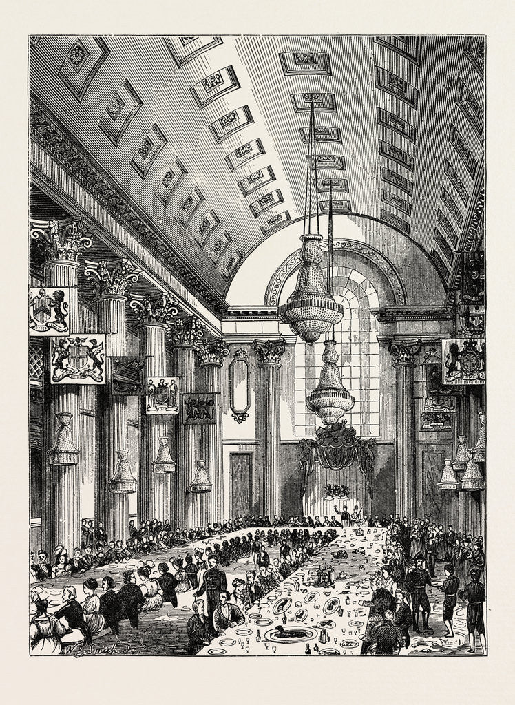 Detail of Interior of the Egyptian Hall London by Anonymous