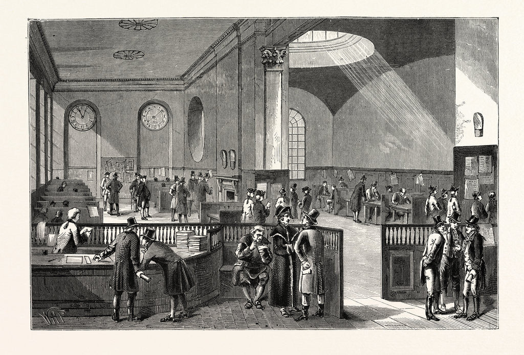 Detail of The Subscription-Room at Lloyd's London by Anonymous