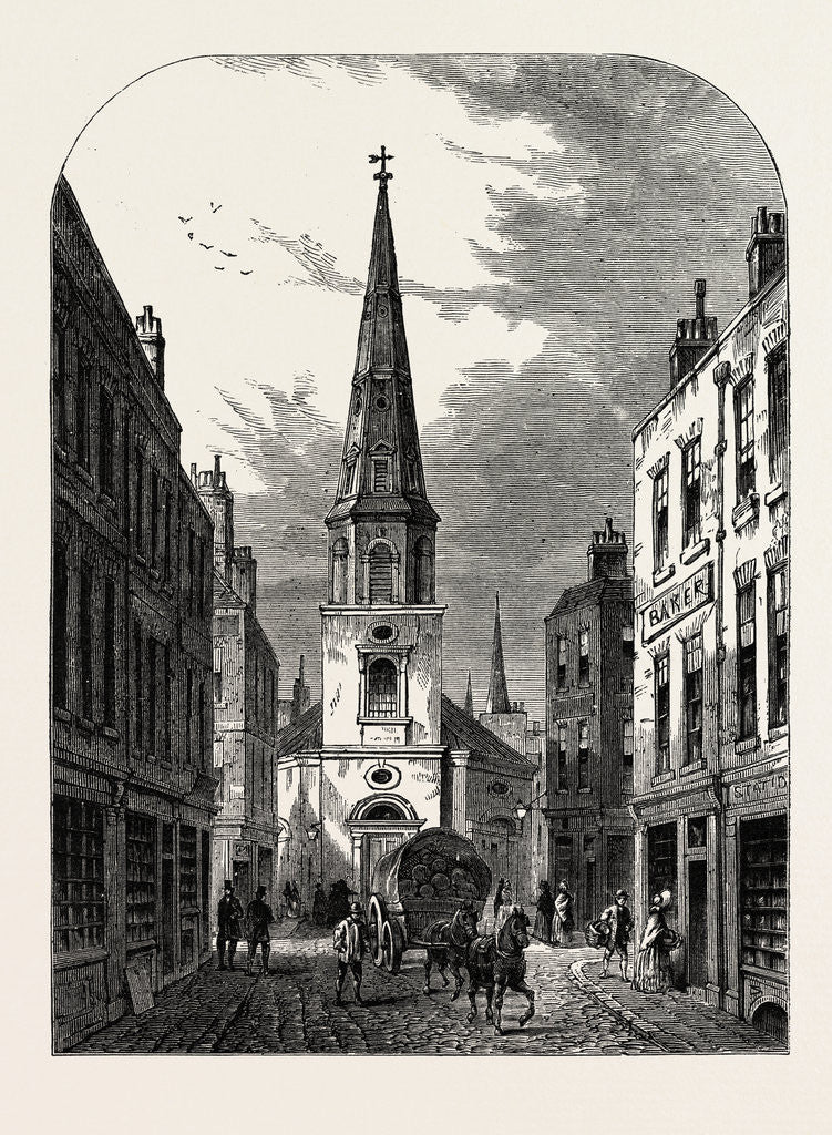 Detail of St. Antholin's Church Watling Street 1868 London by Anonymous