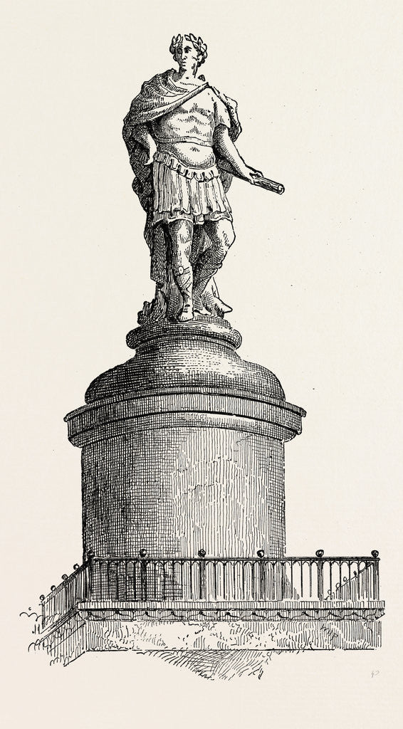 Detail of Wren's Original Design for the Summit of the Monument London by Anonymous