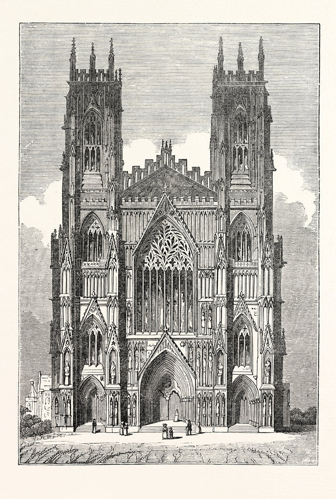 Detail of West Front of York Minster by Anonymous