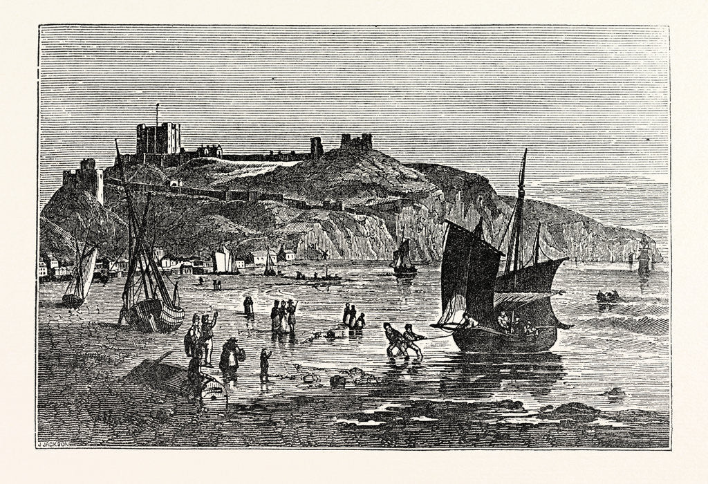 Detail of Dover Castle from the Beach Under Shakspeare's Cliff by Anonymous