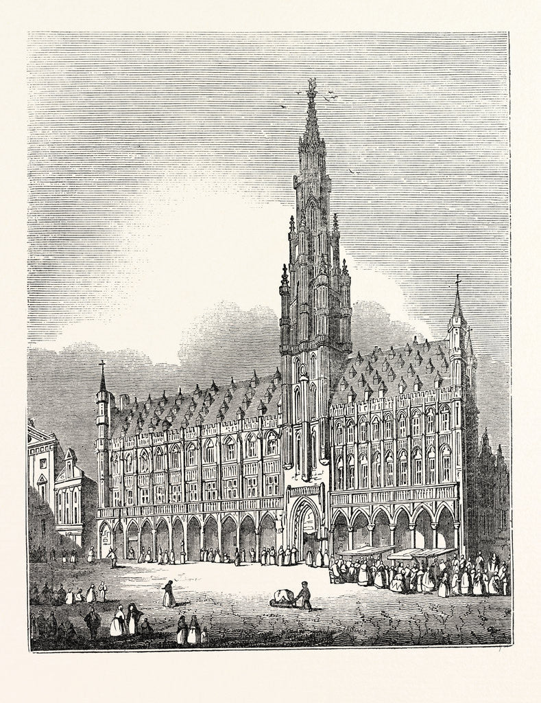 Detail of Hotel De Ville of Brussels by Anonymous