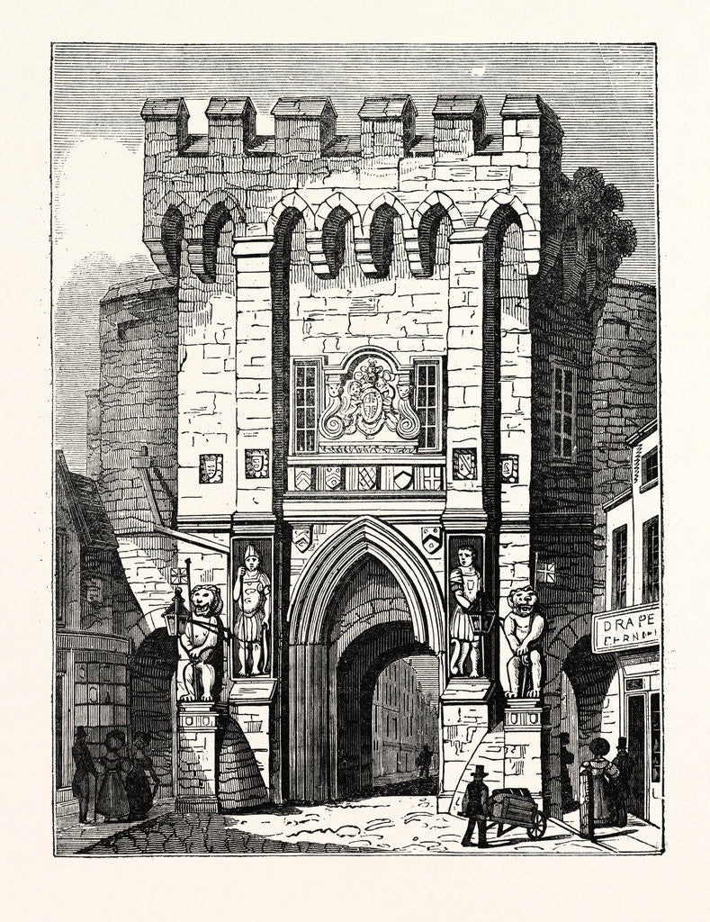 Detail of The Bar-Gate at Southampton: North Front of Southampton Gate by Anonymous