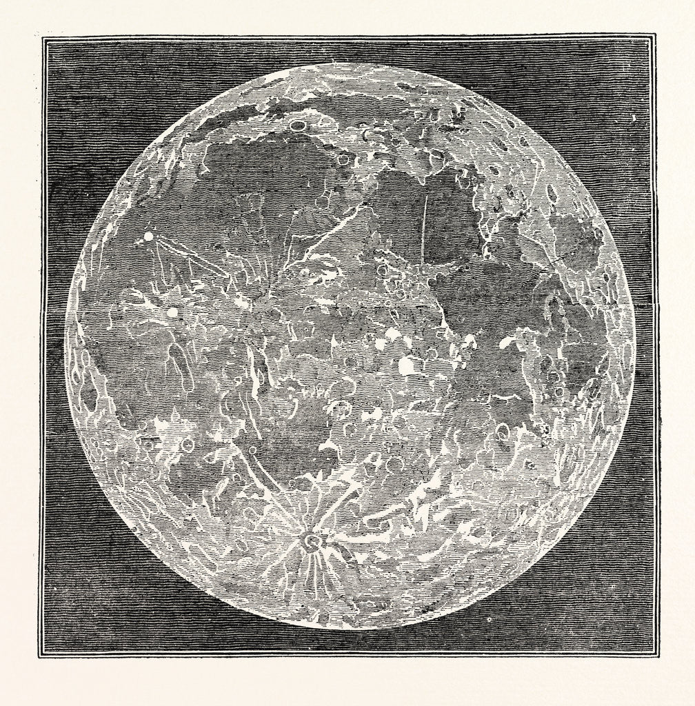 Detail of Telescopic Appearance of the Moon 1833 by Anonymous