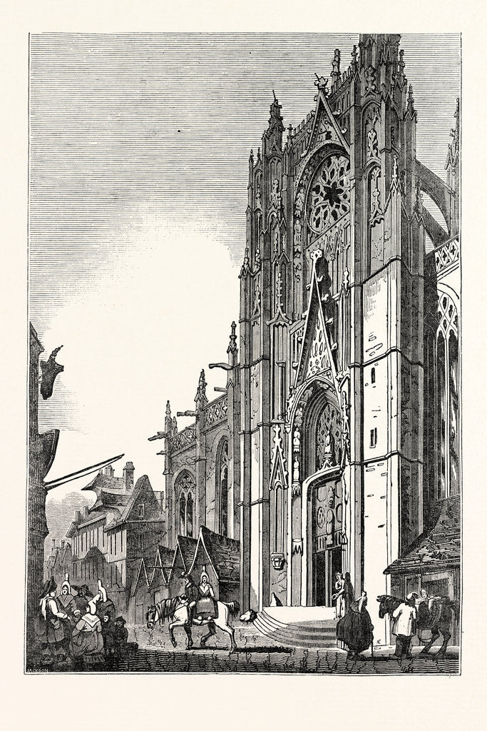 Detail of View of the North Side of the Church of St. Maclou by Anonymous