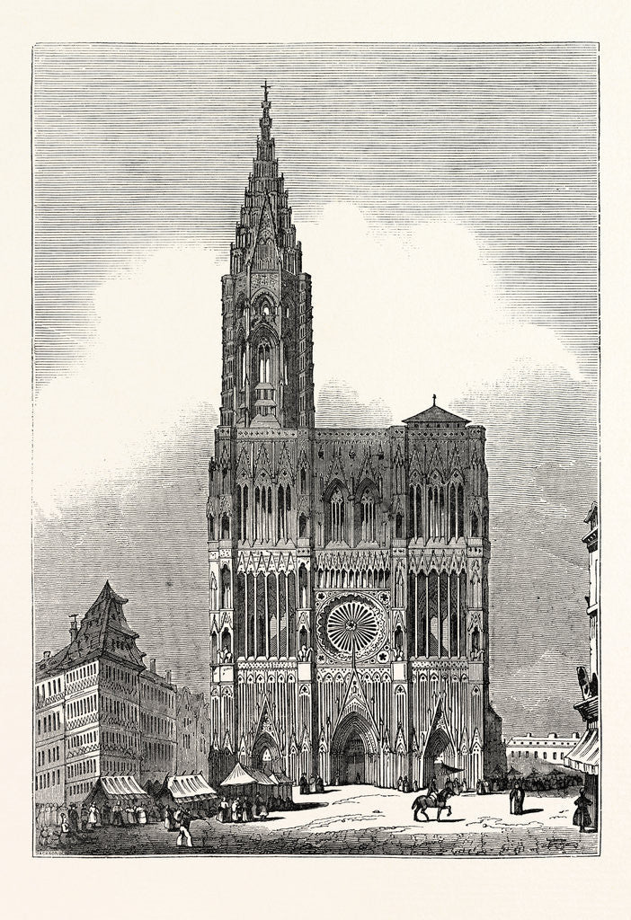 Detail of West Front of Strasburg Cathedral by Anonymous