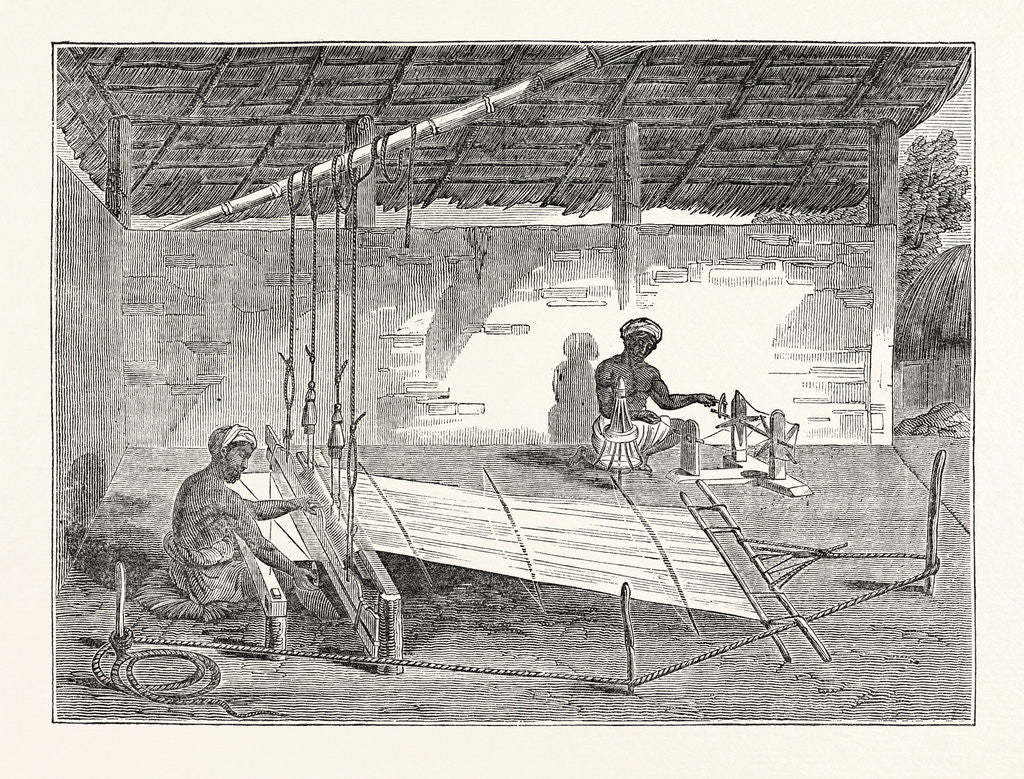 Detail of Weaving in Ceylon: Process of Weaving by the Cingalese by Anonymous